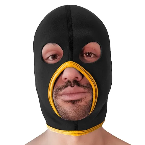 Cagoule en néoprène EYES FACE Brutus Noire-Jaune