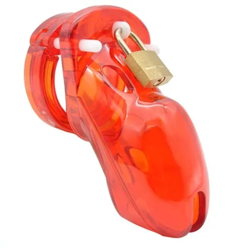 Cage de chasteté LOCKY 8 x 3.3 cm Rouge
