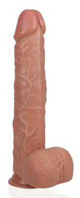 Gode Réaliste EXTRA LONG 26.5 x 6.5cm Marron