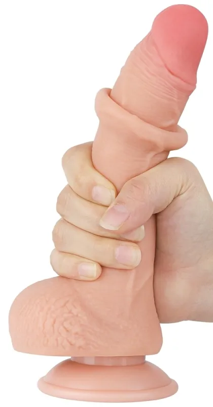 Gode réaliste avec Bourses SLIDING SKIN 14 x 3.5cm