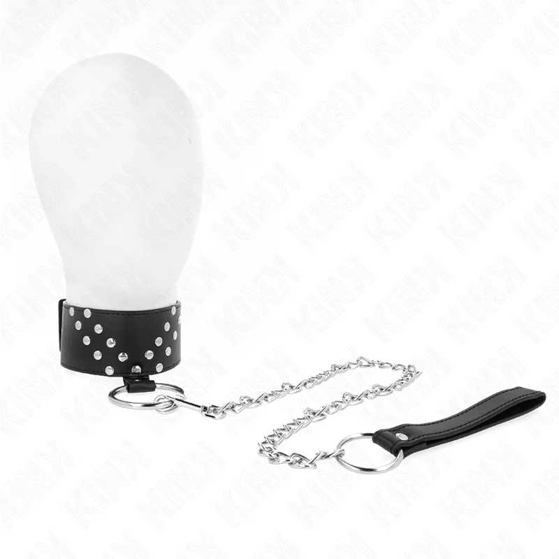 Collier BDSM avec Laisse 65cm Réglable 36-43cm - KINK