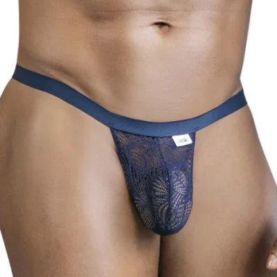 CandyMan String en dentelle BACHOS Marine