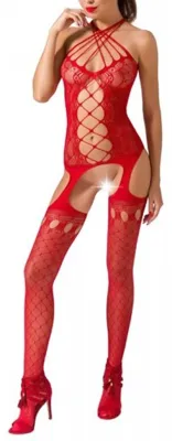 Passion Combinaison ouverte Natalia - Rouge