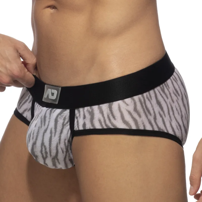 Addicted Slip TIGER PRINT Gris