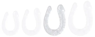 Double Gode transparent U JELLY L 17 x 4.5cm