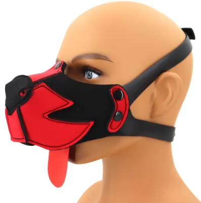 Museau PUPPY MUZ Néoprène Noir-Rouge