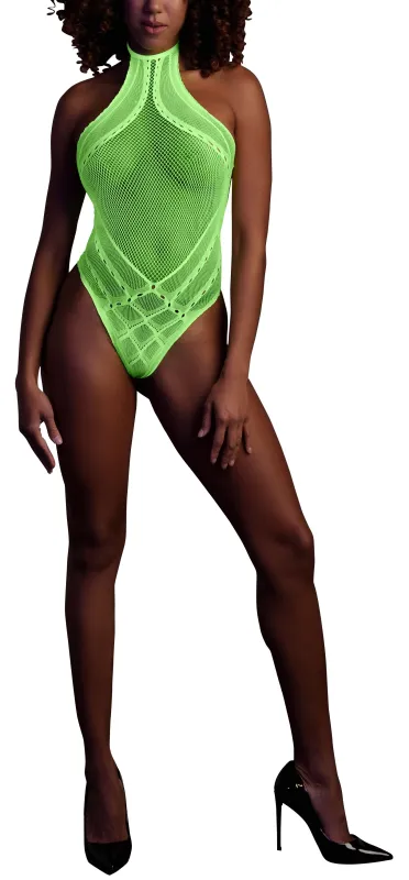 Ouch! Glow Body Filet Dos nu Vert Fluo