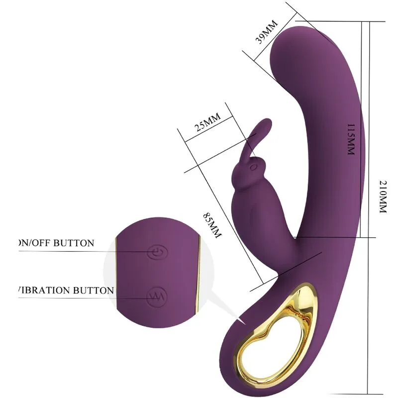 Vibromasseur Rabbit Liam Violet - Pretty Love