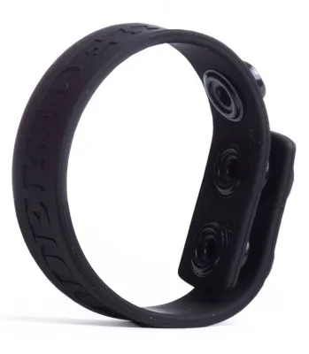 Anneau pénien ajustable en silicone 3 SNAP Noir