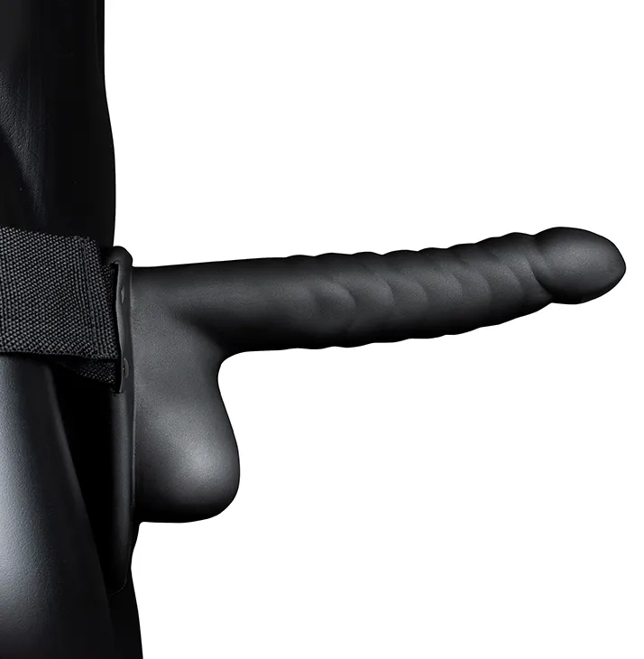 Gode ceinture creux HOLLOW STRAP Ribbed 16 x 4cm