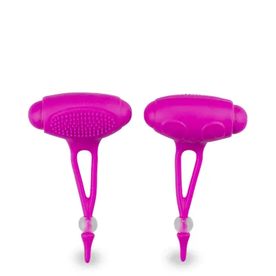 Duo de pinces à seins vibrantes silicone
