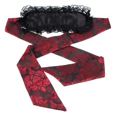 Masque Bondage Scandal Black Mask Rouge et Noir - CalExotics