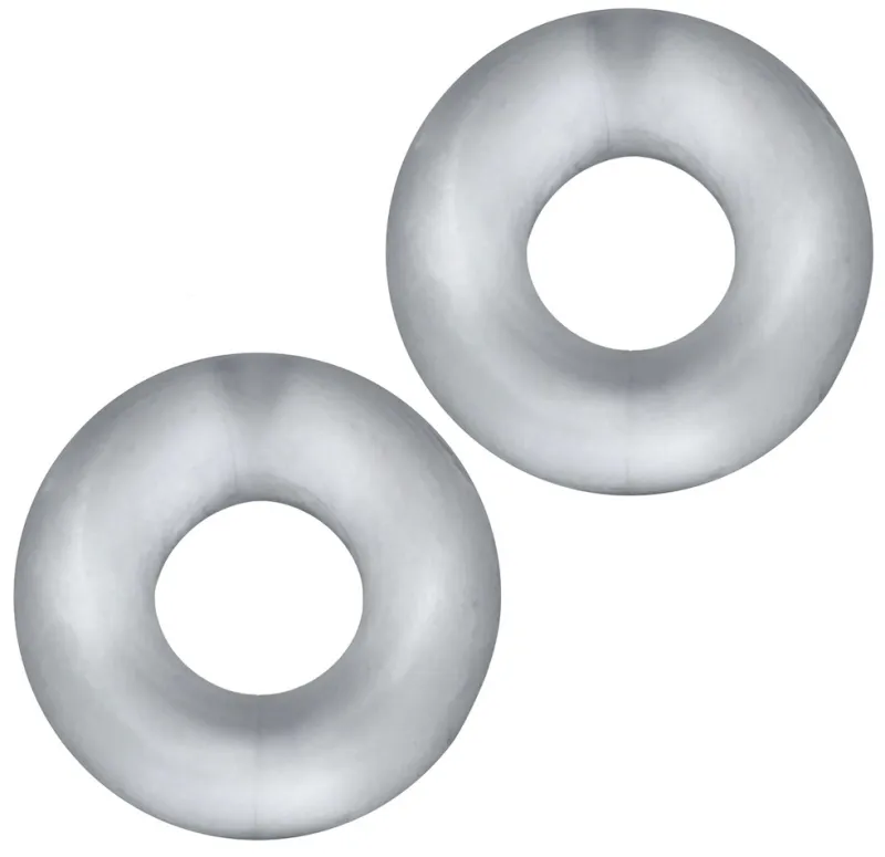 Lot de 2 Anneaux péniens en silicone STIFFY Bulge Transparents