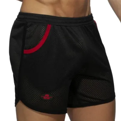 AD Fetish Short POCKET LONG ROCKY Noir-Rouge