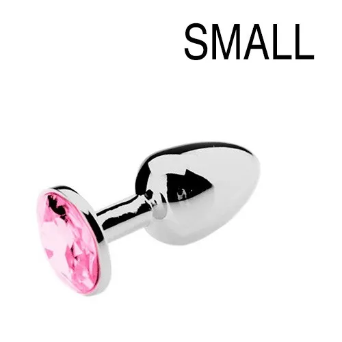 Plug Bijou Strass rose - Small 6.5 x 2.7 cm
