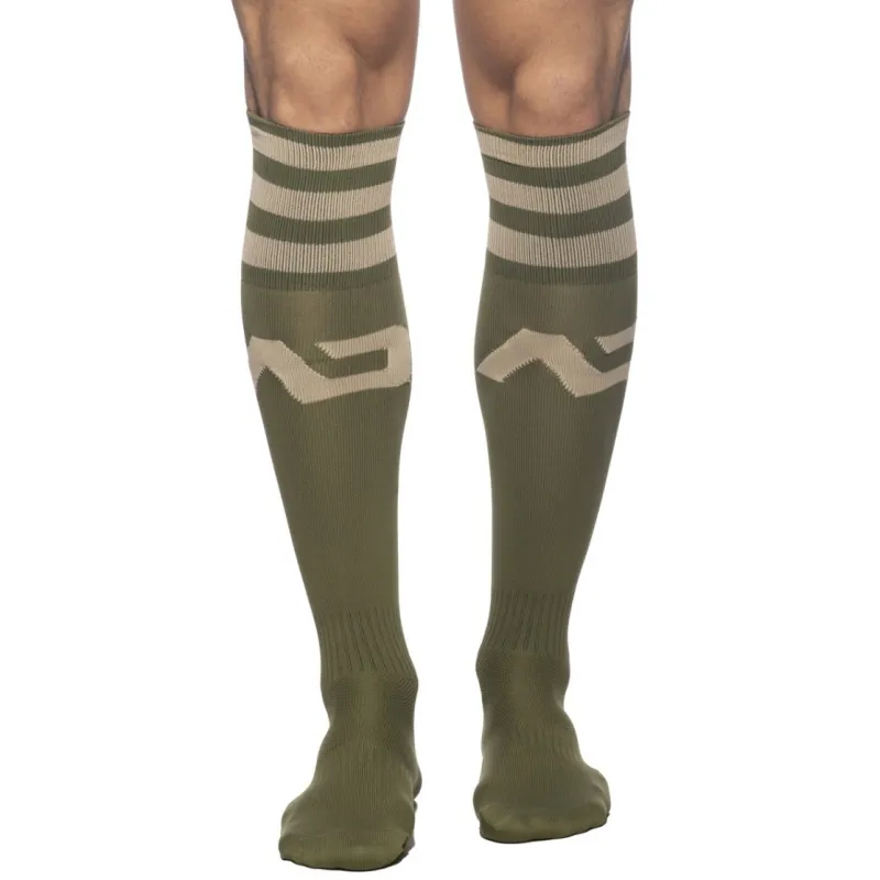 Chaussettes hautes BASIC SOCKS Kaki-Beige
