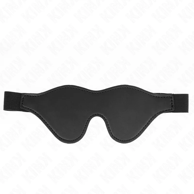 Masque bondage réglable en cuir végan noir - Kink