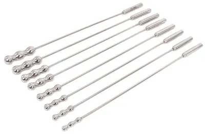 Lot de 8 tiges pour urètre DILATOR BEADS 28cm - Diamètre 7 à 14mm