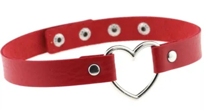 Ras de cou HEART LISH Rouge