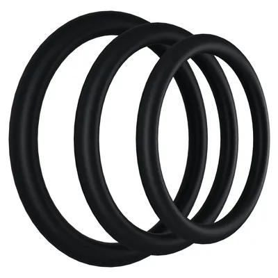 Lot de 3 Anneaux péniens GASKET Noirs