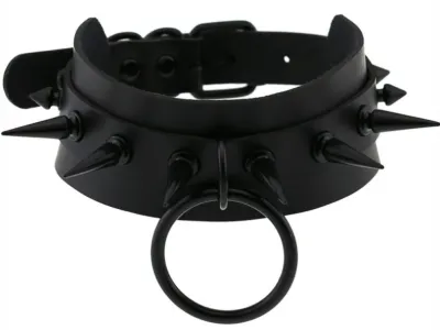 Collier à pointes STROBO LISH Noir