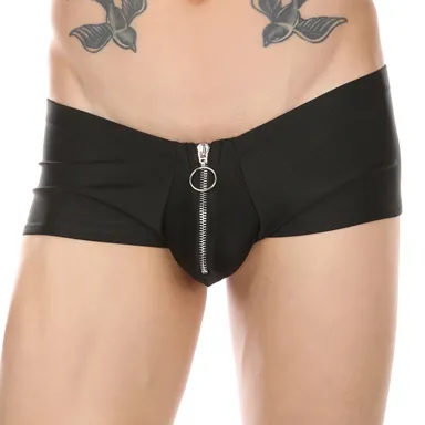 Shorty sexy avec Zip MINO Noir