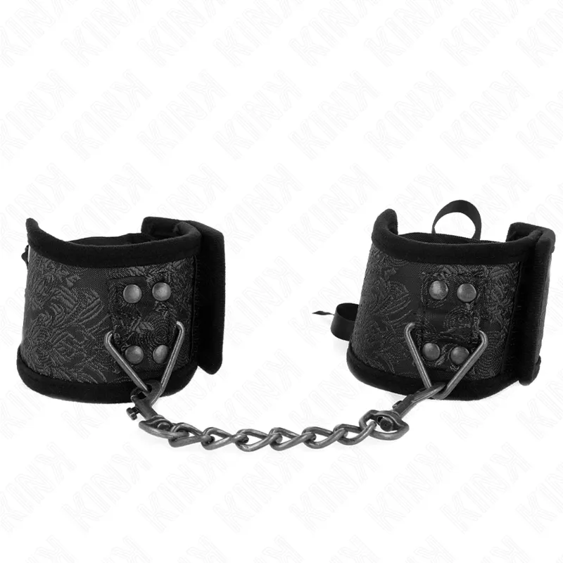 Menottes BDSM Scandal Détails Dentelle Noire - KINK