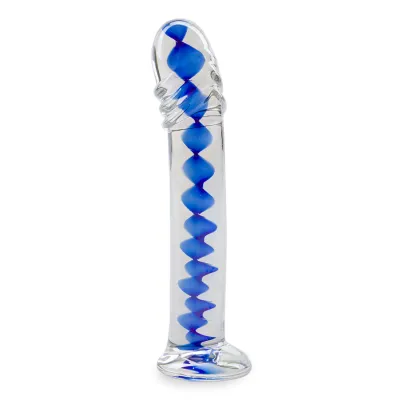 Gode godemichet en verre Infinity gode vaginal ou anal homme ou femme - Bleu