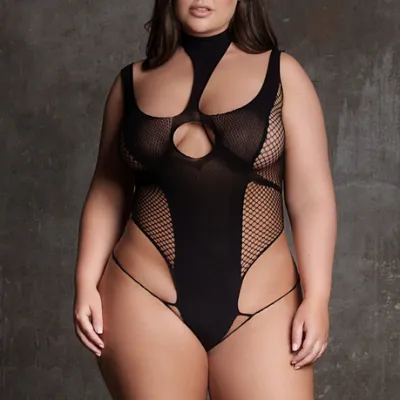 Body String Échancré Grande Taille CYLLENE Noir
