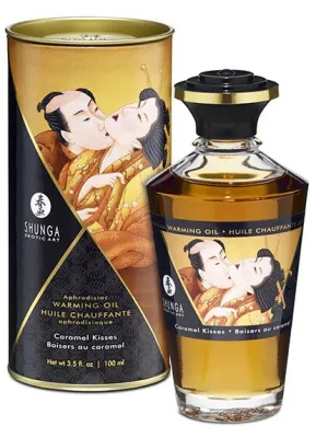 Huile de massage Chauffante Aphrodisiaque - BAISERS AU CARAMEL 100 mL
