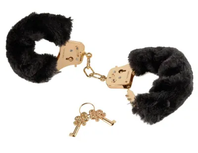 Menottes en métal GOLD FURRY Noir
