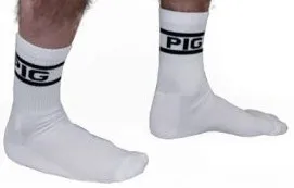 Chaussettes blanches PIG x 2 Paires