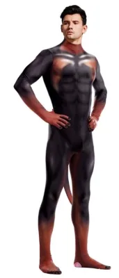 CosplayDogs Combinaison Cosplay Doberman DOG Noire et Feu