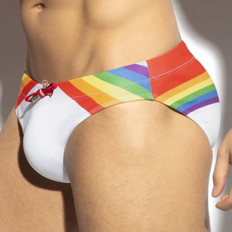 ES Collection Slip de bain ES SWIM RAINBOW Blanc-Rainbow