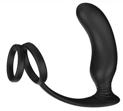 Plug vibrant et cockring LANCO 11 x 3.2 cm