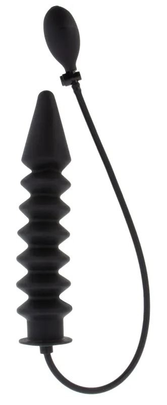 Gode gonflable en silicone EXPERT RIBBED 28 x 6 cm Noir