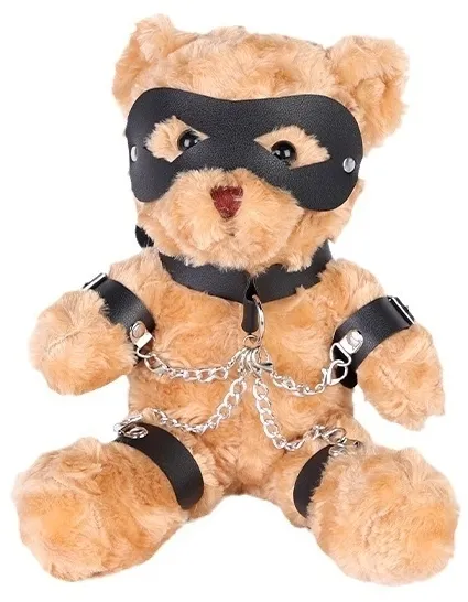 Ours Peluche TEDDY BEAR Bondage 31cm Marron