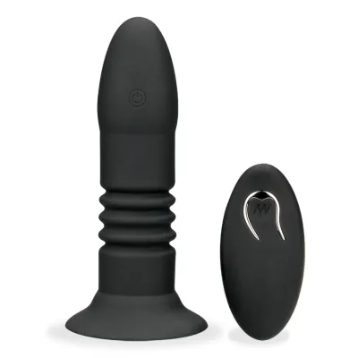 Plug ventouse télécommandé vibrant et va-et-vient Thrusto