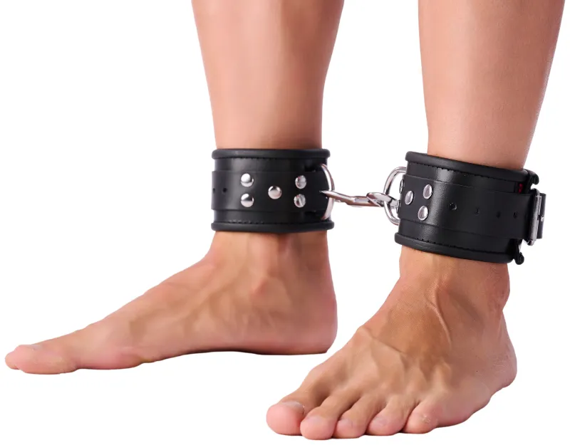 Menottes en cuir pour Cheville Noir
