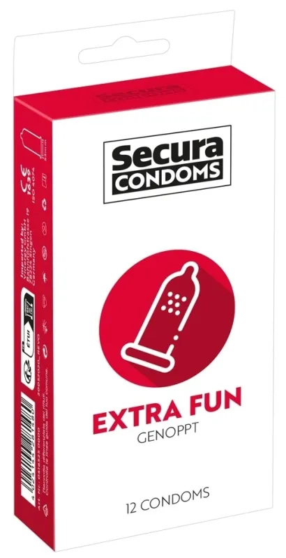 Préservatifs perlés en latex EXTRA FUN x12