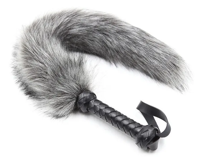 Fouet CARESSE FOX Gris 45cm