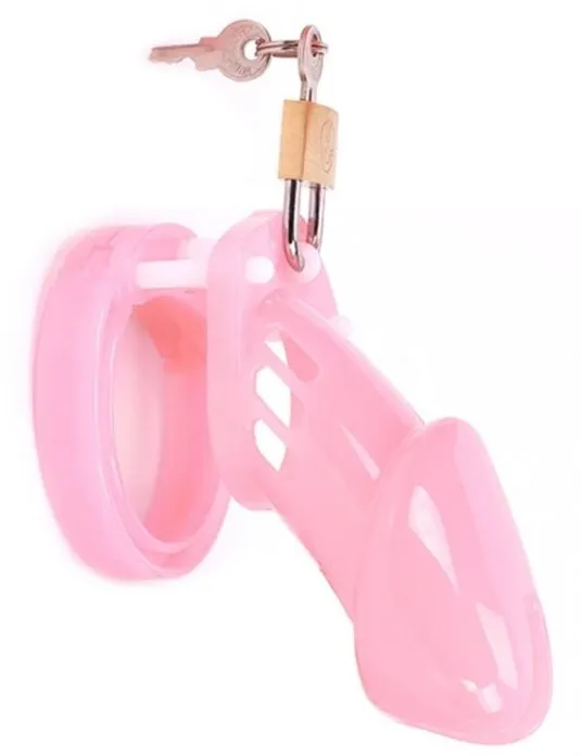 Cage de chasteté LOCKY 8 x 3.3 cm Rose