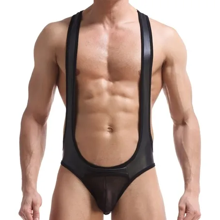 MenSexyWear Jock-Singlet MOTOR Noir