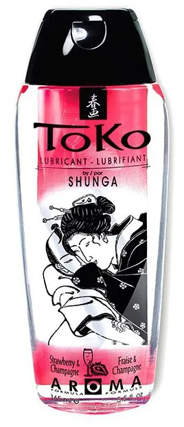 Shunga Lubrifiant aromatisé TOKO Vin pétillant à la Fraise 165mL