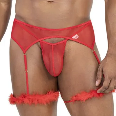 String et Porte-jarretelles VOLTIS 2 Pièces Rouge
