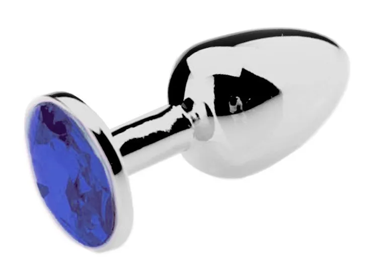 Plug Bijou JEWEL Bleu 8 x 4 cm
