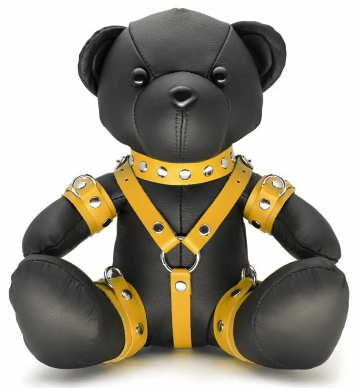 The Red Ours en cuir EDDY The BDSM Teddy Bear Jaune