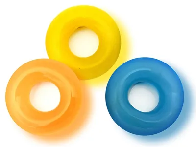 Lot de 3 Cockrings colorés D-RING GLOW