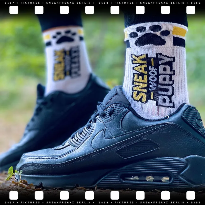 Chaussettes WOOF PUPPY Blanc-Jaune