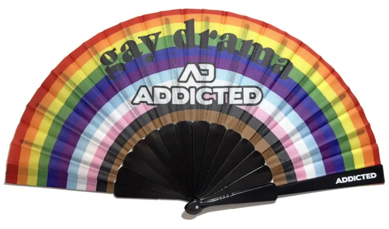 Éventail Addicted GAY DRAMA 33 x 23cm